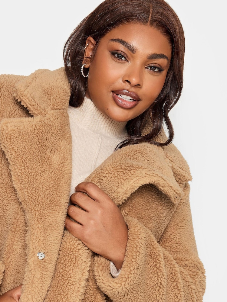 Yours Curve Natural Maxi Borg Coat - Image 5 of 5 Yours Curve Natural Maxi Borg Coat - Image 5 of 5