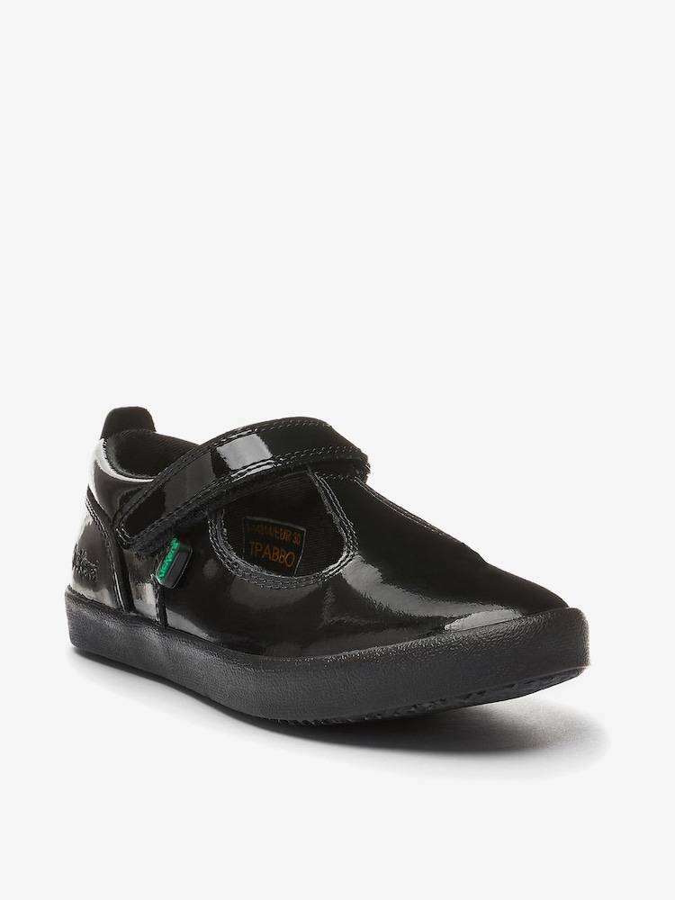 Kickers Black Infants Kariko T-Bar Patent Leather Hook And Loop Shoes - Image 2 of 8