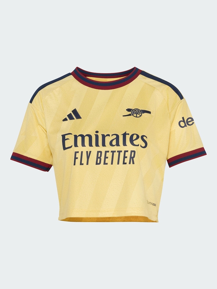 adidas Yellow Arsenal Fc 26/27 Third Cropped Jersey - Image 5 of 5 adidas Yellow Arsenal Fc 26/27 Third Cropped Jersey - Image 5 of 5