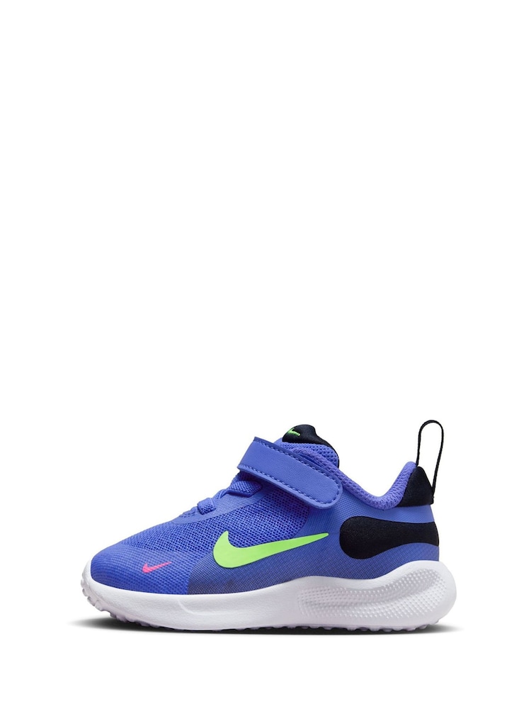 Nike Blue Infant Revolution 7 Trainers - Image 2 of 11