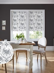 Laura Ashley Grey Tuileries Made to Measure 100% Cotton Roman Blinds - Image 1 of 6