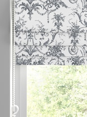 Laura Ashley Grey Tuileries Made to Measure 100% Cotton Roman Blinds - Image 2 of 6