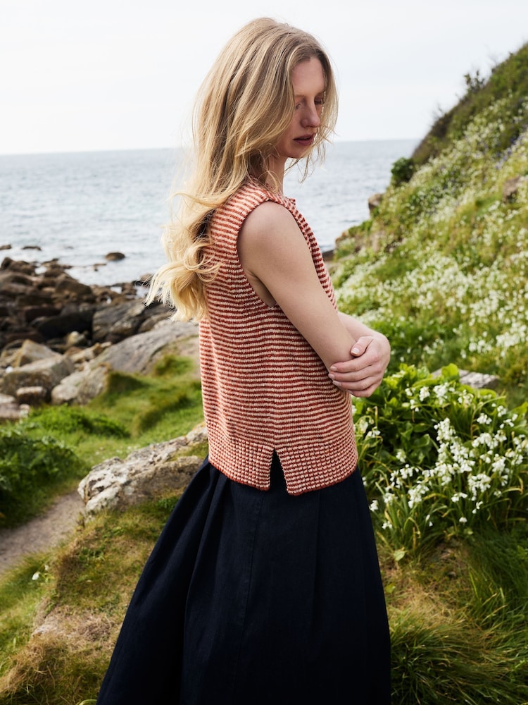 Celtic & Co. Orange Donegal Crew Neck Tank - Image 2 of 9 Celtic & Co. Orange Donegal Crew Neck Tank - Image 2 of 9