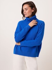 Celtic & Co. Blue Studio Slouchy Roll Neck Jumper - Image 3 of 7