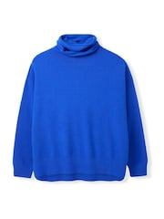 Celtic & Co. Blue Studio Slouchy Roll Neck Jumper - Image 4 of 7