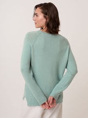 Celtic & Co. Blue Studio Roll Edge Crew Neck Jumper - Image 2 of 5
