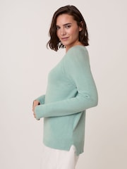 Celtic & Co. Blue Studio Roll Edge Crew Neck Jumper - Image 3 of 5