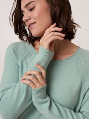 Celtic & Co. Blue Studio Roll Edge Crew Neck Jumper - Image 5 of 5