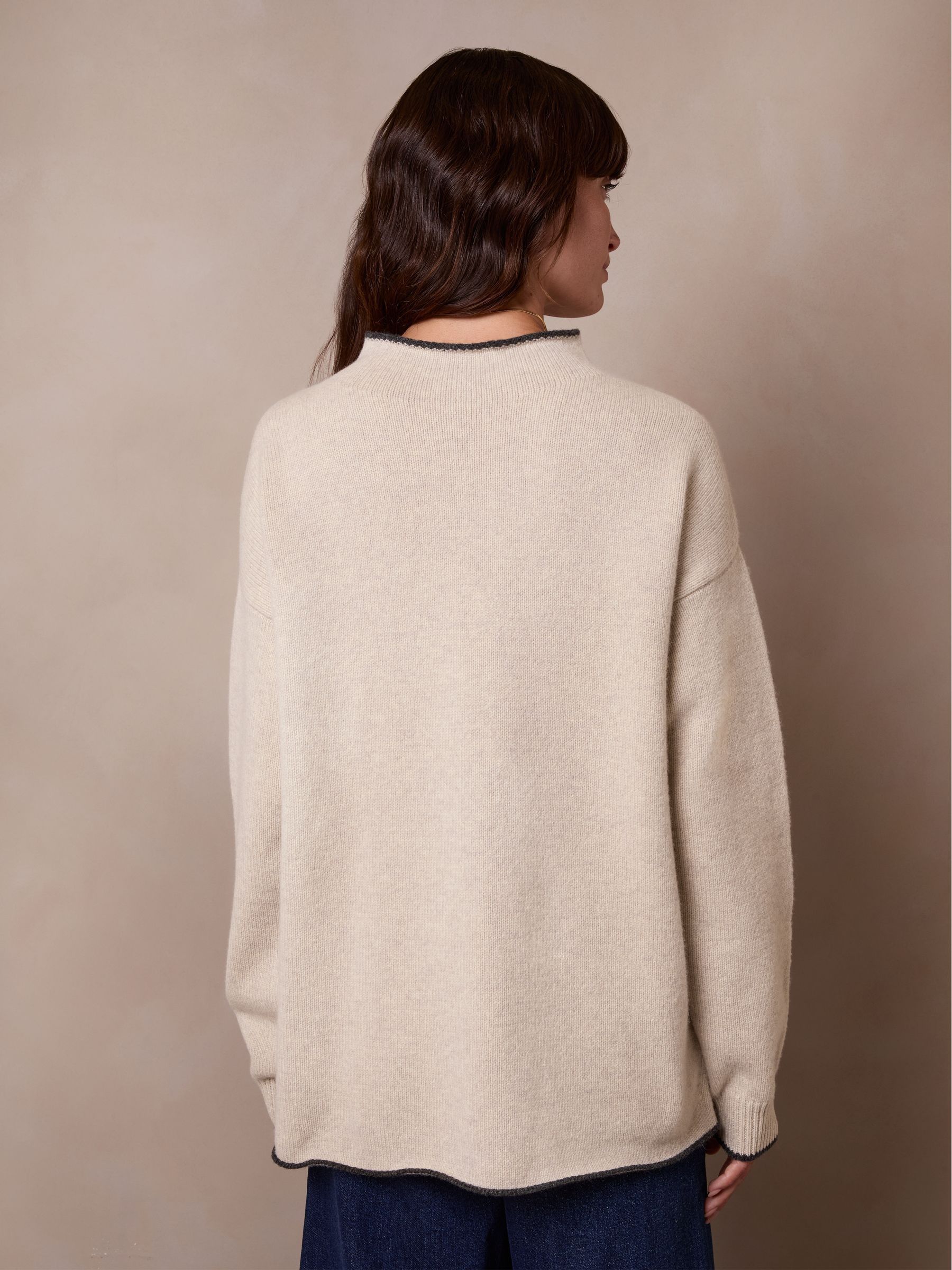 Buy Celtic & Co. Natural Felted Funnel Neck Jumper from Next USA