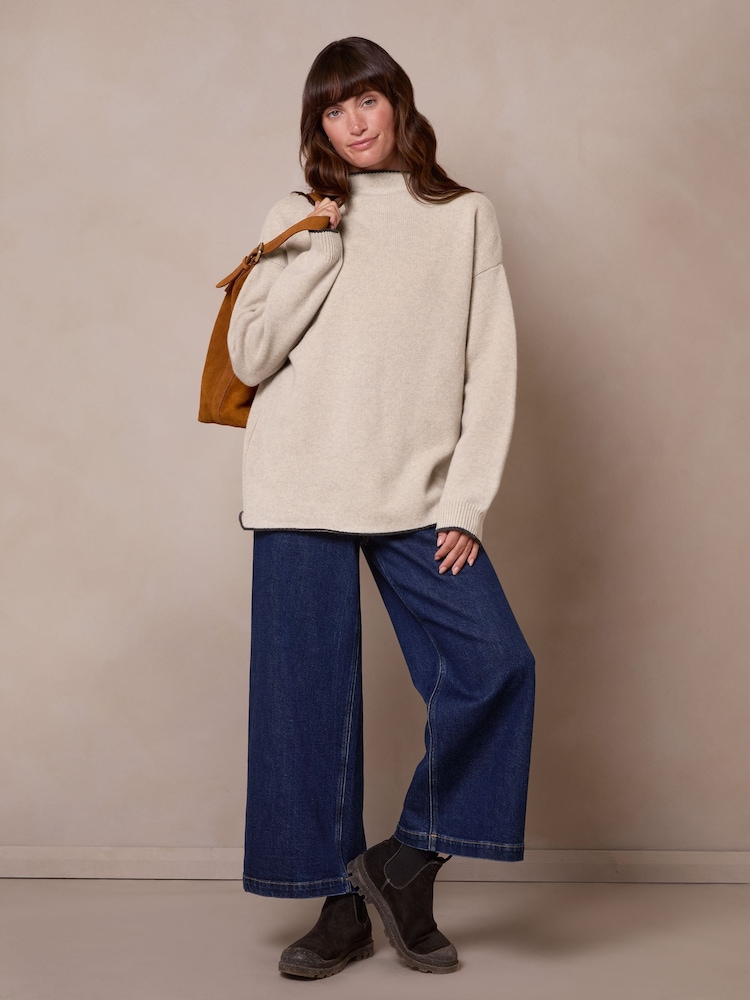 Buy Celtic & Co. Natural Felted Funnel Neck Jumper from Next Ireland