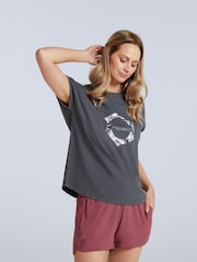 Animal Grey Womens Holly Organic Printed T-Shirt - Image 4 of 8