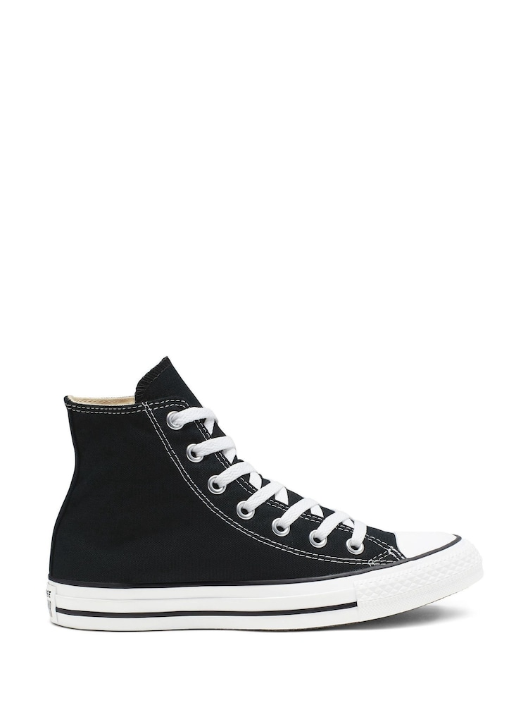 Converse Black/White Wide Fit Chuck Taylor All Star High Trainers - Image 3 of 7