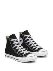 Converse Black/White Wide Fit Chuck Taylor All Star High Trainers - Image 4 of 7