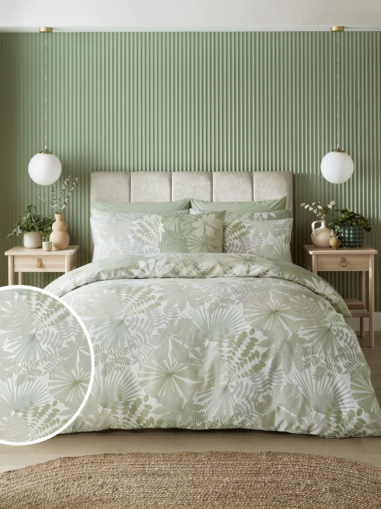 Graham & Brown Green Bohemia 100% Cotton Duvet Cover and Pillowcase Set - Image 1 of 5