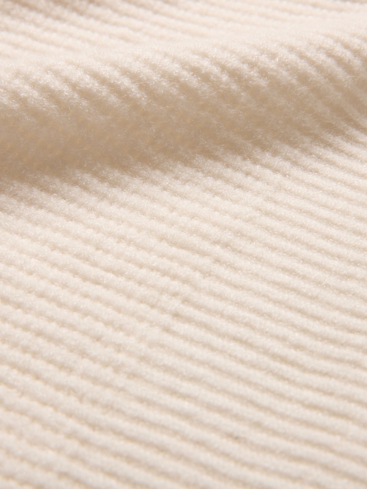 Celtic & Co. White Studio Slouchy Ribbed V-Neck Cardigan - Image 6 of 6 Celtic & Co. White Studio Slouchy Ribbed V-Neck Cardigan - Image 6 of 6