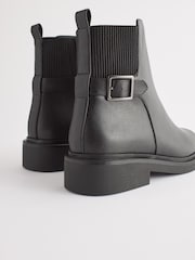 Black Regular/Wide Fit Forever Comfort® Buckle Detail Ankle Boots - Image 5 of 7
