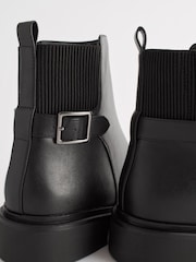 Black Regular/Wide Fit Forever Comfort® Buckle Detail Ankle Boots - Image 7 of 7