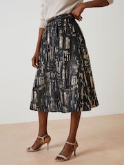 FatFace Black Cleo Jacquard Skirt - Image 1 of 6