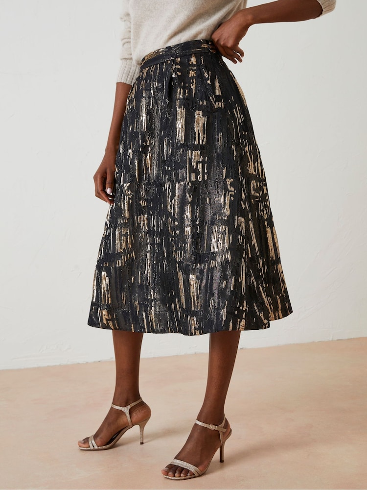 FatFace Black Cleo Jacquard Skirt - Image 1 of 6