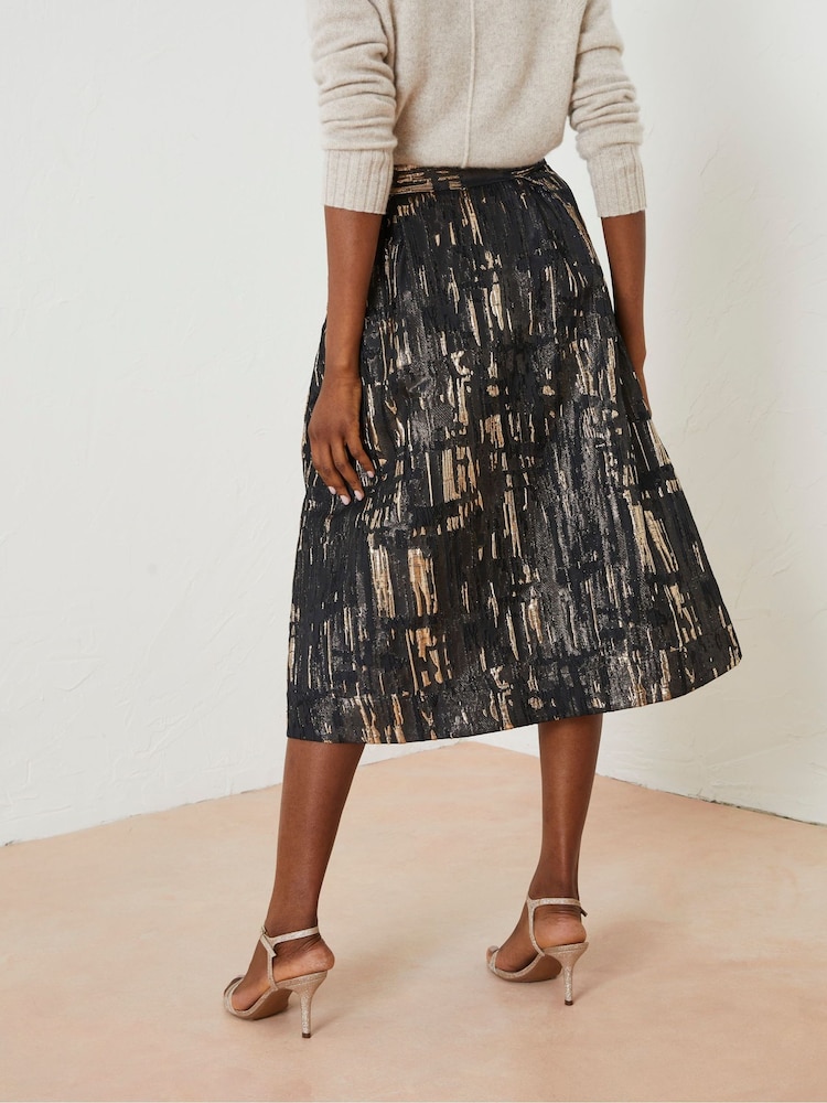 FatFace Black Cleo Jacquard Skirt - Image 2 of 6