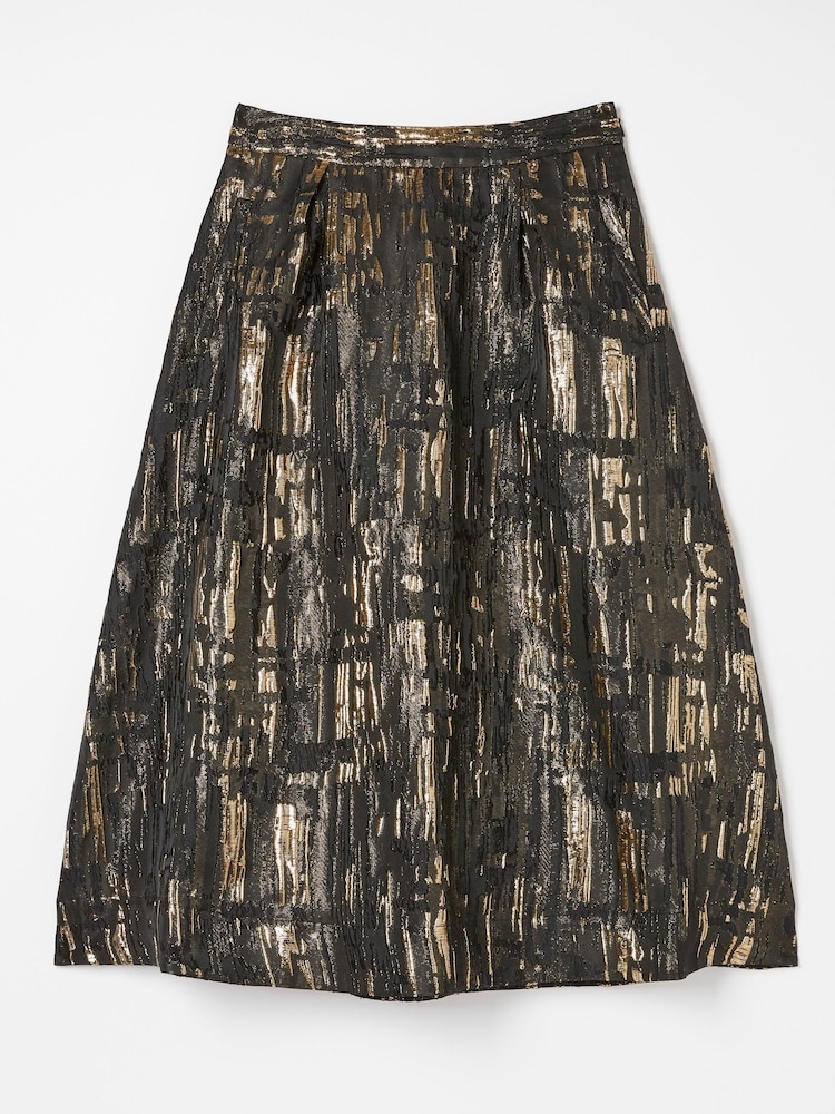 FatFace Black Cleo Jacquard Skirt - Image 6 of 6