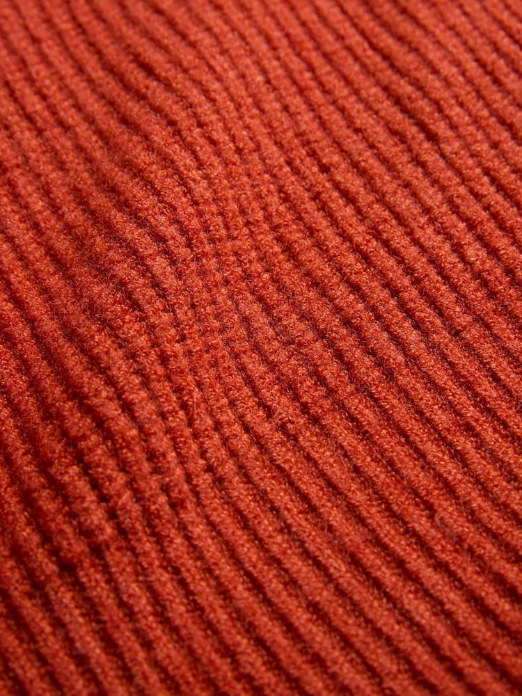 Celtic & Co. Orange Studio Slouchy Ribbed V-Neck Cardigan - Image 8 of 8 Celtic & Co. Orange Studio Slouchy Ribbed V-Neck Cardigan - Image 8 of 8