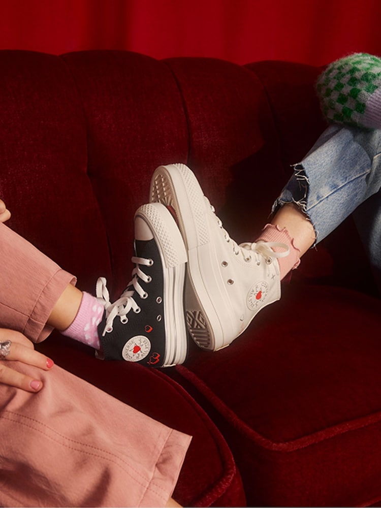 Dziecięce buty sportowe z motywem serca Converse All Star Eva Lift - Image 19 of 21