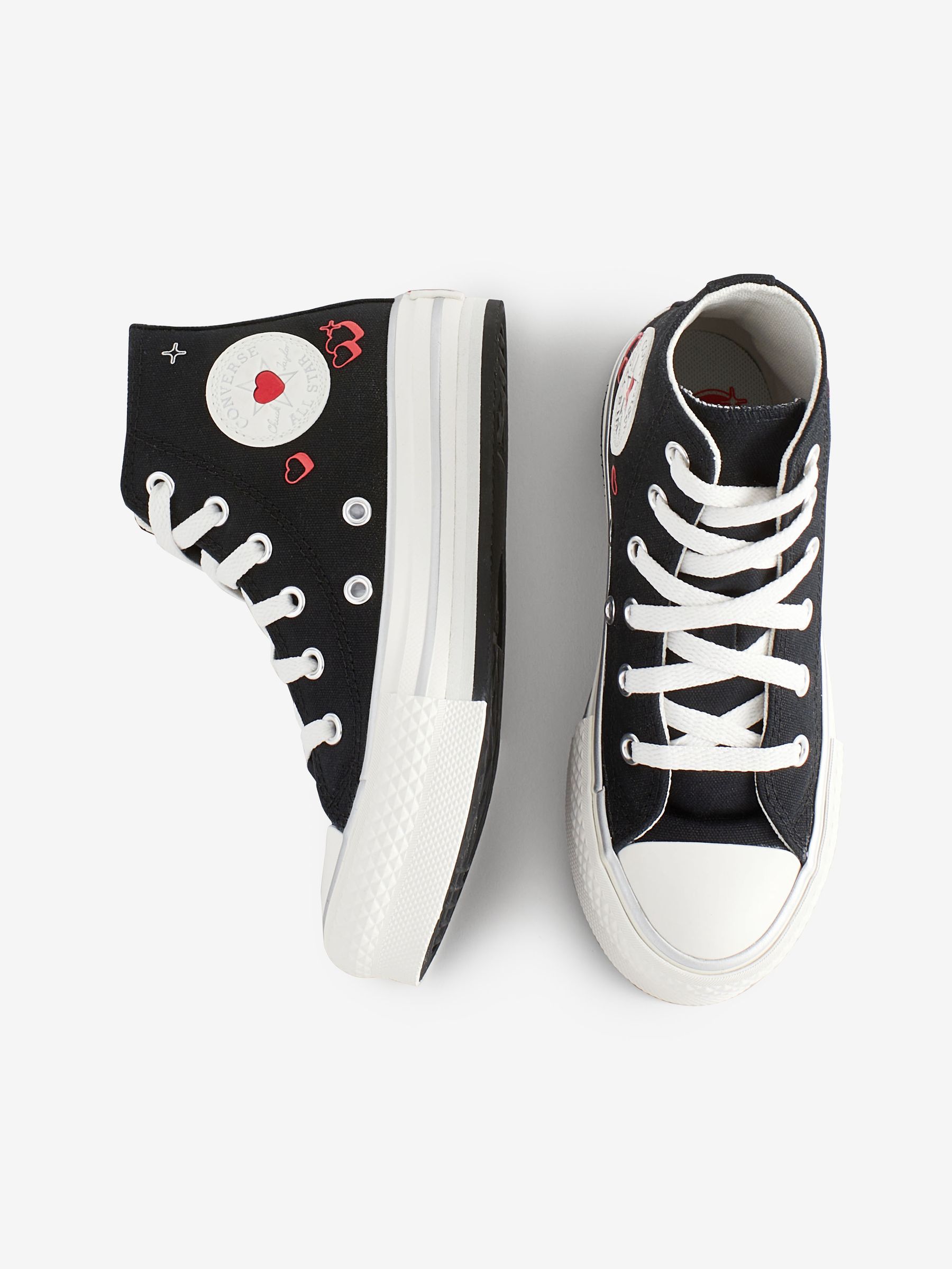 Buy Converse Black Junior Heart All Star EVA Lift Trainers from Next USA