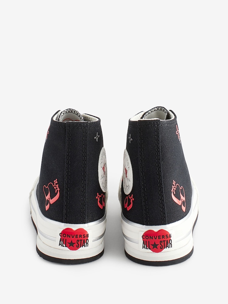 Dziecięce buty sportowe z motywem serca Converse All Star Eva Lift - Image 8 of 21