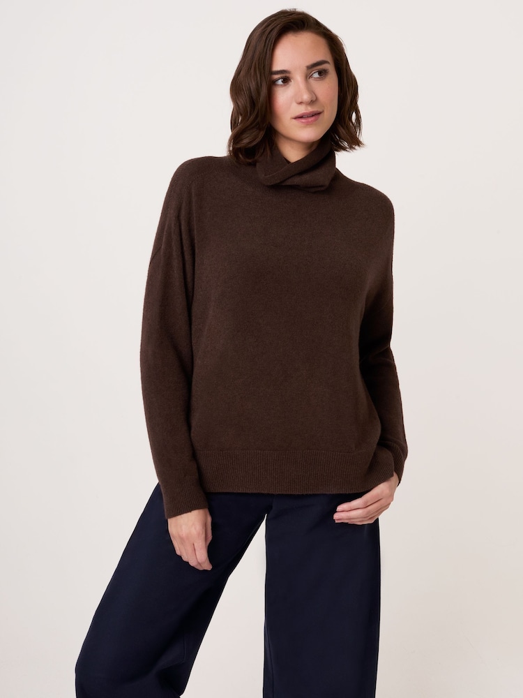 Celtic & Co. Brown Studio Slouchy Roll Neck Jumper - Image 1 of 7 Celtic & Co. Brown Studio Slouchy Roll Neck Jumper - Image 1 of 7