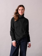 Celtic & Co. Grey Supersoft Slouch Roll Neck Jumper - Image 1 of 4