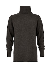 Celtic & Co. Grey Supersoft Slouch Roll Neck Jumper - Image 3 of 4