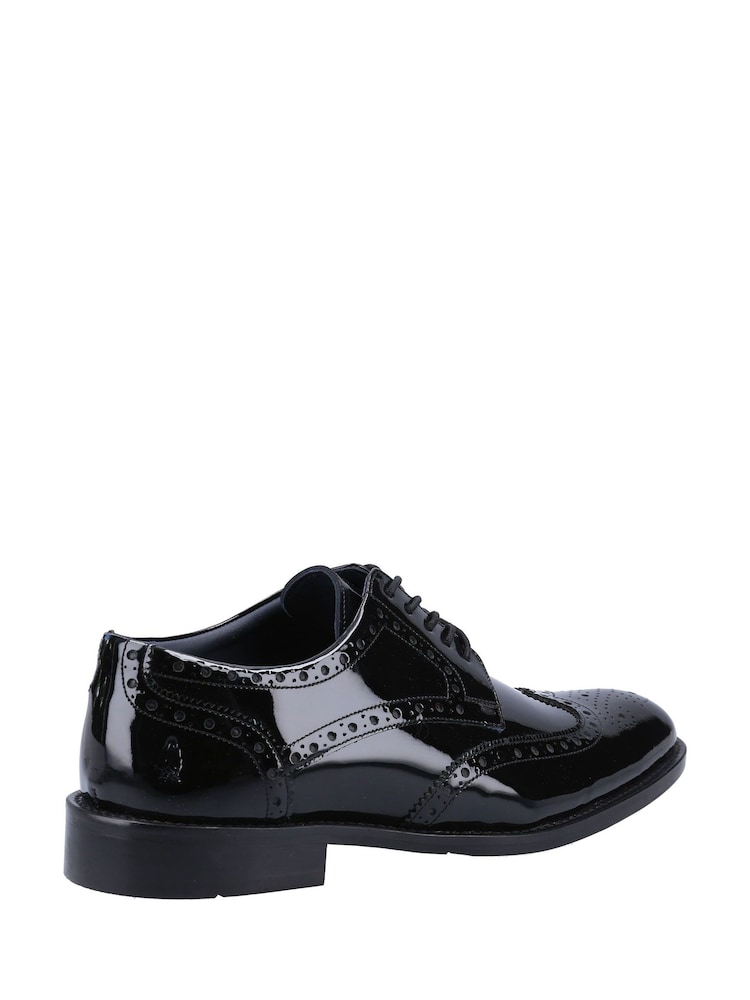 Schwarzes Lackleder - Hush Puppies Dustin Budapester Schuhe - Bild 6 von 6