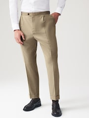 Neutral Relaxed Fit Stripe Suit: Trousers - Image 1 of 1