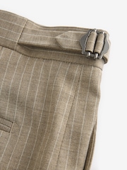 Neutral Relaxed Fit Stripe Suit: Trousers - Image 7 of 8