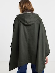 JD Williams Green Cord Collar Coated Cape Jacket - Image 2 of 4