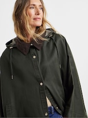 JD Williams Green Cord Collar Coated Cape Jacket - Image 4 of 4