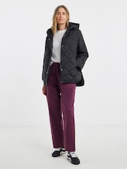 JD Williams Black Short Quilted Jacket - Image 1 of 4