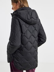 JD Williams Black Short Quilted Jacket - Image 2 of 4