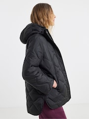 JD Williams Black Short Quilted Jacket - Image 3 of 4
