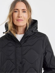 JD Williams Black Short Quilted Jacket - Image 4 of 4