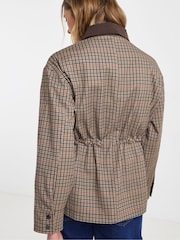 JD Williams Brown Cinched Waist Barn Jacket - Image 3 of 4