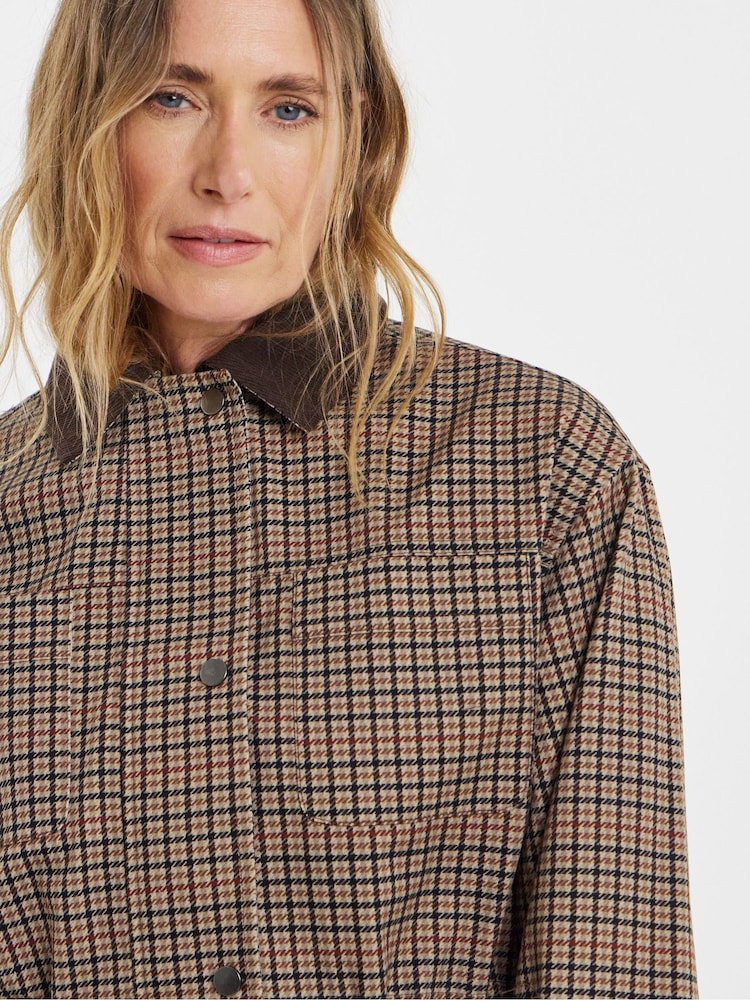 JD Williams Brown Cinched Waist Barn Jacket - Image 4 of 4