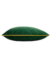 furn. Emerald Green/Gold Forest Fauna Embroidered Polyester Filled Cushion - Image 4 of 5