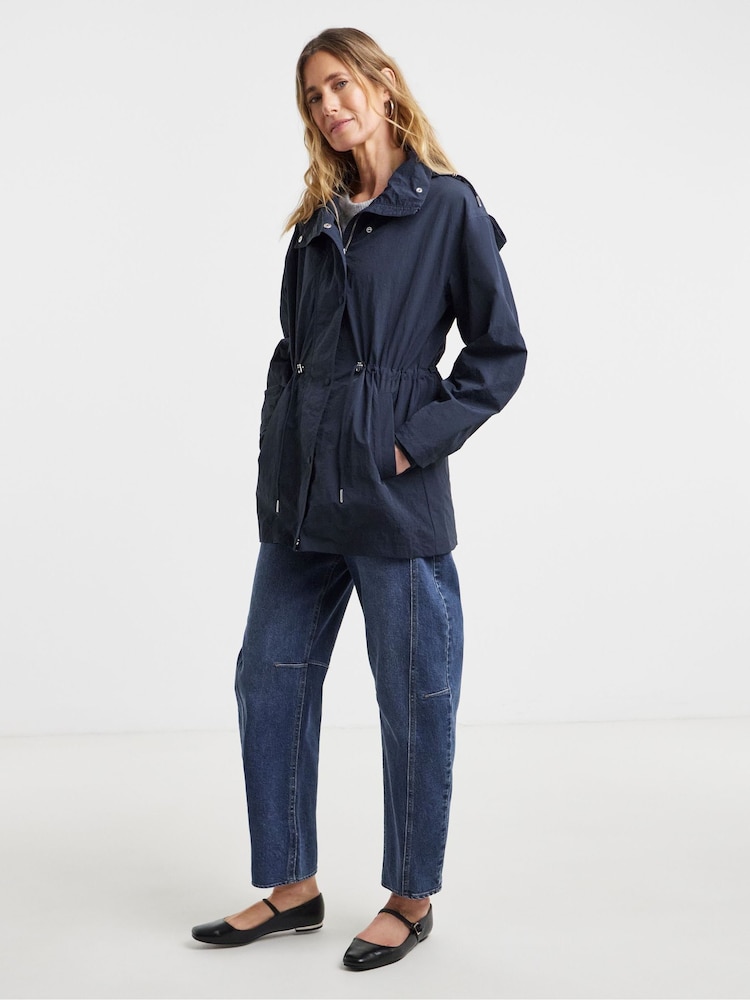 JD Williams Blue Short Parka Jacket - Image 1 of 4