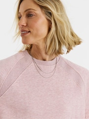 JD Williams Pink Crew Neck  Side Pocket Longline Sweatshirt - Image 4 of 4