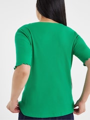 JD Williams Green Lettuce Half Sleeve Rib Cardigan - Image 2 of 4