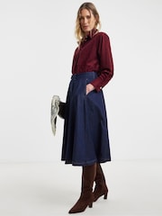 JD Williams Red Suedette Shirt - Image 1 of 4