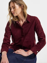 JD Williams Red Suedette Shirt - Image 3 of 4