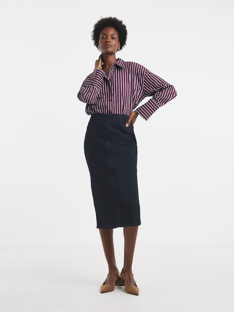 JD Williams Smart Denim Pencil Skirt - Imaginea 1 din 4 JD Williams Smart Denim Pencil Skirt - Imaginea 1 din 4
